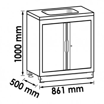 Armoire inférieure avec lavabo V6000-057XL Vigor