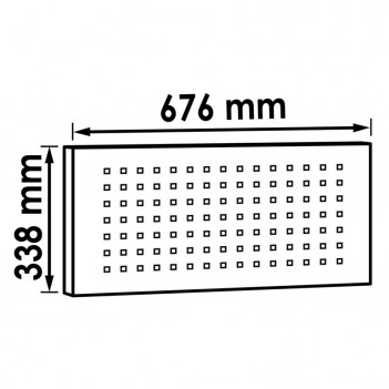 Panneau mural perforé pour agencement d'atelier (7 tailles) V6000 Vigor