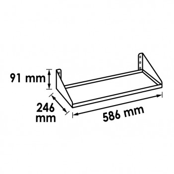 Fachboden 586 mm x 246 mm für Werkstatteinrichtung V6000-050 Vigor