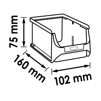 Satz von 3 Sichtlagerkästen V6000-053 Vigor
