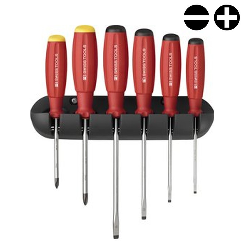 Jeu de tournevis avec support mural PB Swiss Tools PB 8244 Jeu de tournevis avec support mural PB Swiss Tools PB 8244