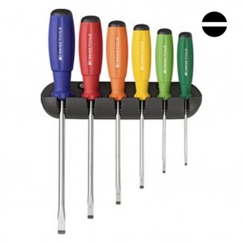 Jeu de tournevis plats avec support mural PB Swiss Tools PB 8240 RB