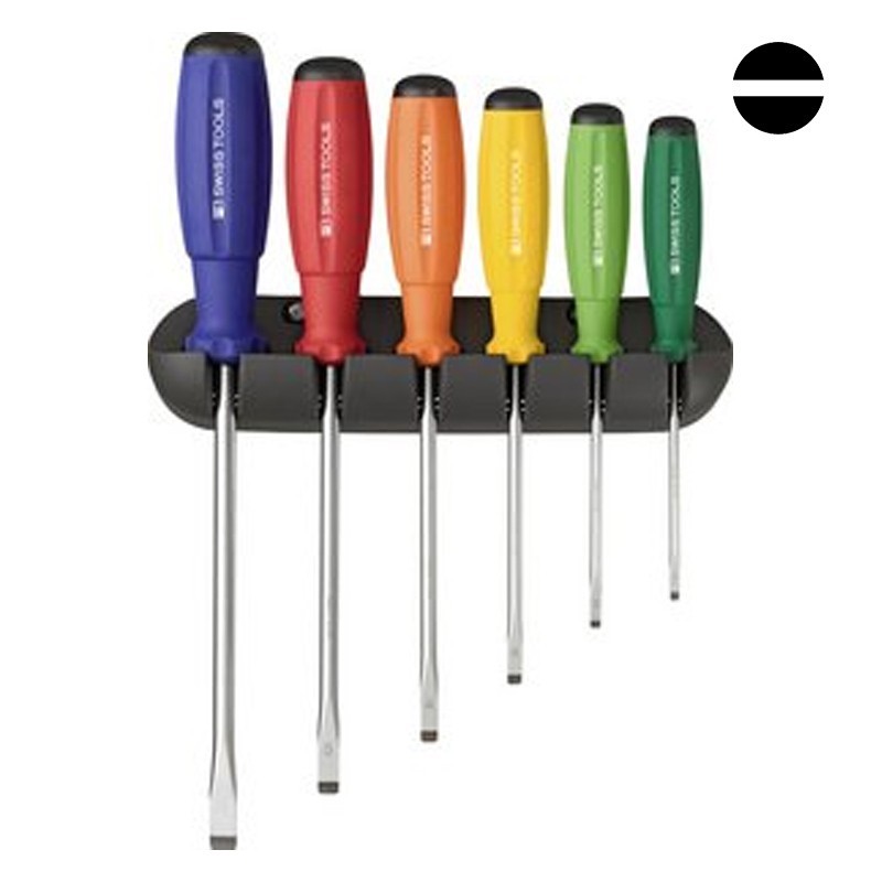 Satz flache Schraubendreher mit Wandhalterung PB Swiss Tools PB 8240 RB