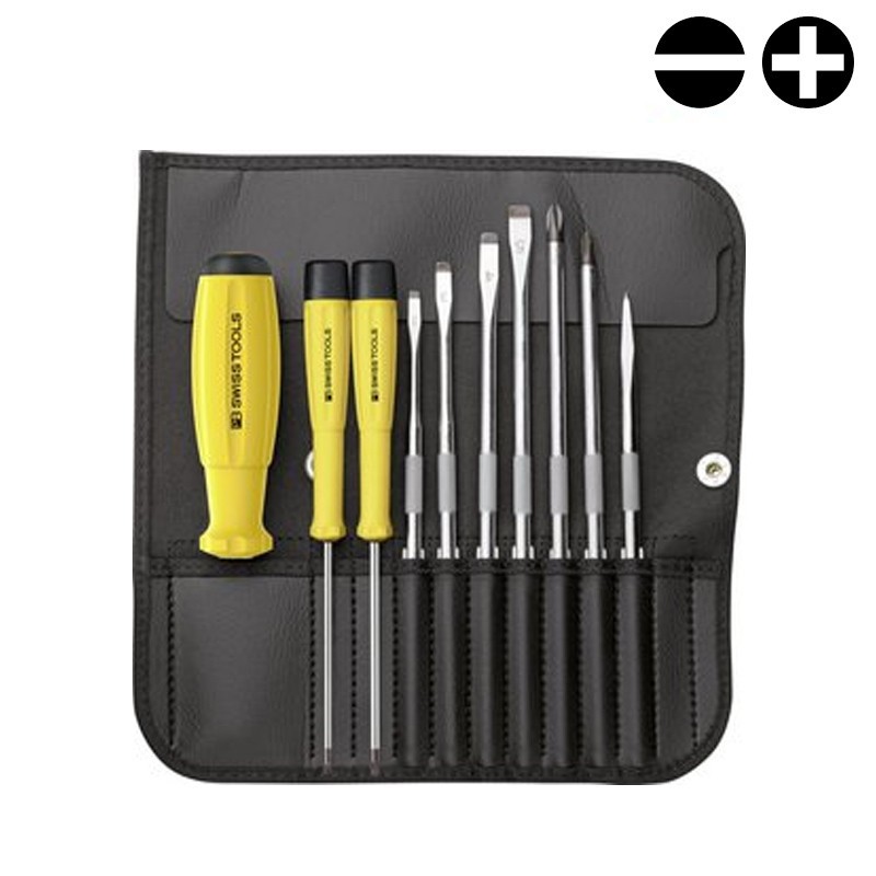 Schraubendrehersatz mit Klingen und Griff und Koffer PB Swiss Tools PB 8215 ESD Schraubendrehersatz mit Klingen und Griff und Koffer PB Swiss Tools PB 8215 ESD