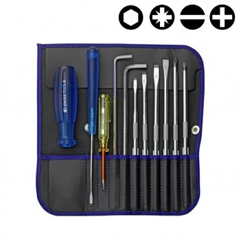 Blauer Grundschraubendrehersatz PB Swiss Tools PB 9215.Blue