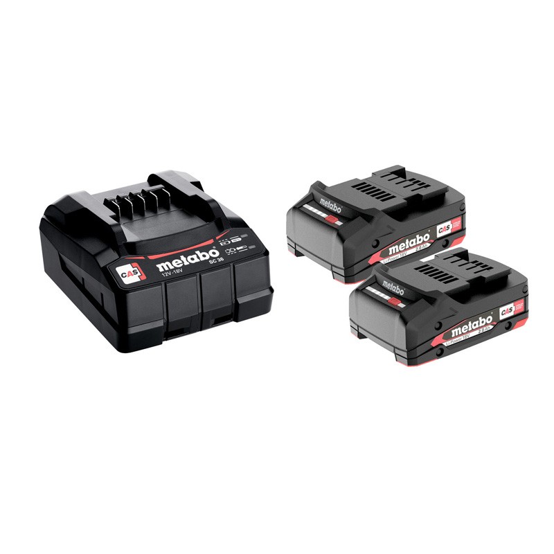 Set 2 Accus 18V - 2,0 Ah avec chargeur SC Metabo