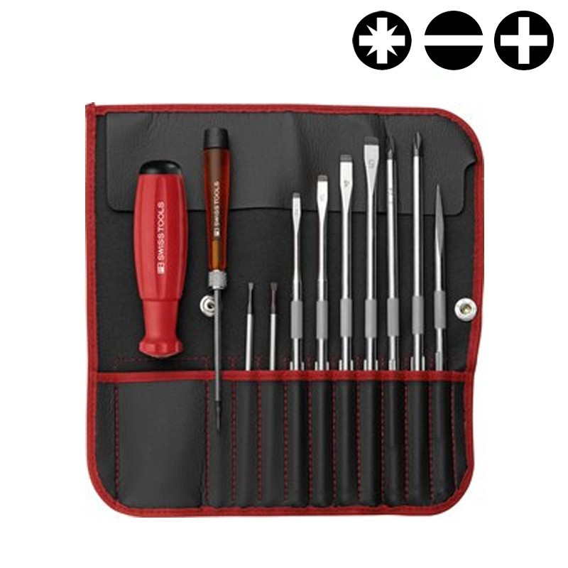 Roter Grundschraubendrehersatz PB Swiss Tools PB 9216.Red Roter Grundschraubendrehersatz PB Swiss Tools PB 9216.Red