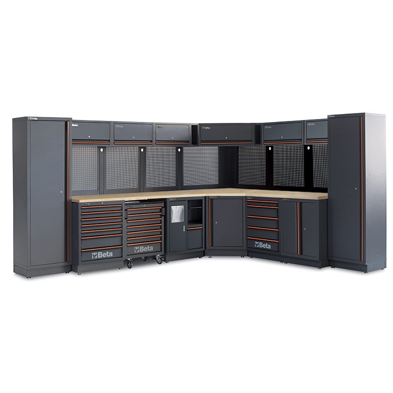 Werkstatteinrichtung über Eck 8 Elemente C45PRO 2.0 D Beta