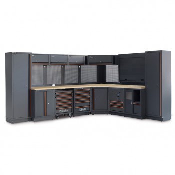 Mobilier d'atelier en angle 8 éléments C45PRO 2.0 F Beta