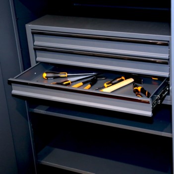 Modul mit 3 Schubladen für zweitürige Schränke AS2 C45PRO 2.0 M3CA Beta