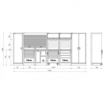 Mobilier d’atelier 6 éléments RSC50 2.0 Beta