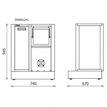 Module meuble fixe vide de propreté RSC50 2.0 MS-AVV pour ameublement RSC50 Beta