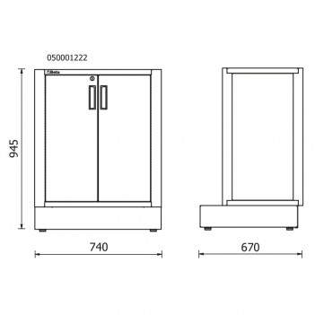 Module meuble fixe à 2 portes RSC50 2.0 MA pour ameublement RSC50 Beta