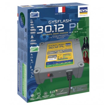 Chargeur 12V 30A Gysflash Plomb et Lithium 30.12 Gys