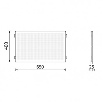 Panneau porte-outils perforé supérieur RSC50 2.0 PFS pour ameublement RSC50 Beta