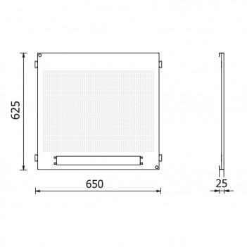 Panneau porte-outils perforé inférieur RSC50 2.0 PFI pour ameublement RSC50 Beta