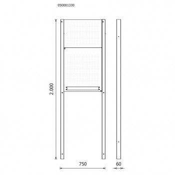 Kit de panneaux perforés RSC50 2.0 KPF pour ameublement RSC50 Beta