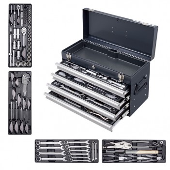 Boîte à outils Basic-Line, 1/4" + 1/2", 100 pcs. Kraftwerk