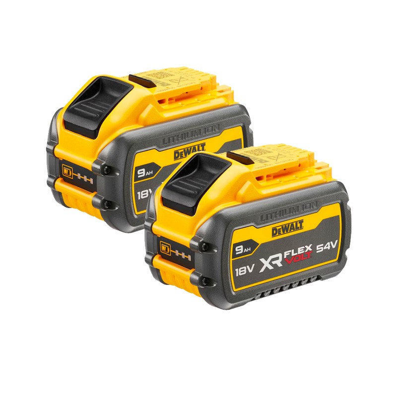 2er Set XR FLEXVOLT 18/54V 9Ah Akkus DCB547X2 DeWalt