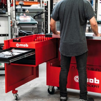 Werkstattwagen Cockpit - 11 thermogeformte Module 206 Werkzeuge Mob