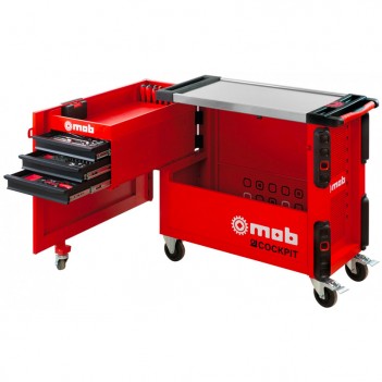 Servante d'atelier cockpit - 11 modules thermoformés 206 outils Mob