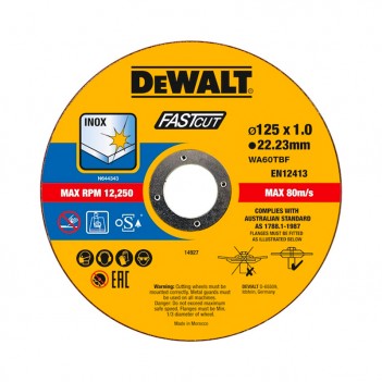 Disque à tronçonner Inox (100pcs) 125x1x22,23 mm DT20540-QZ DeWalt