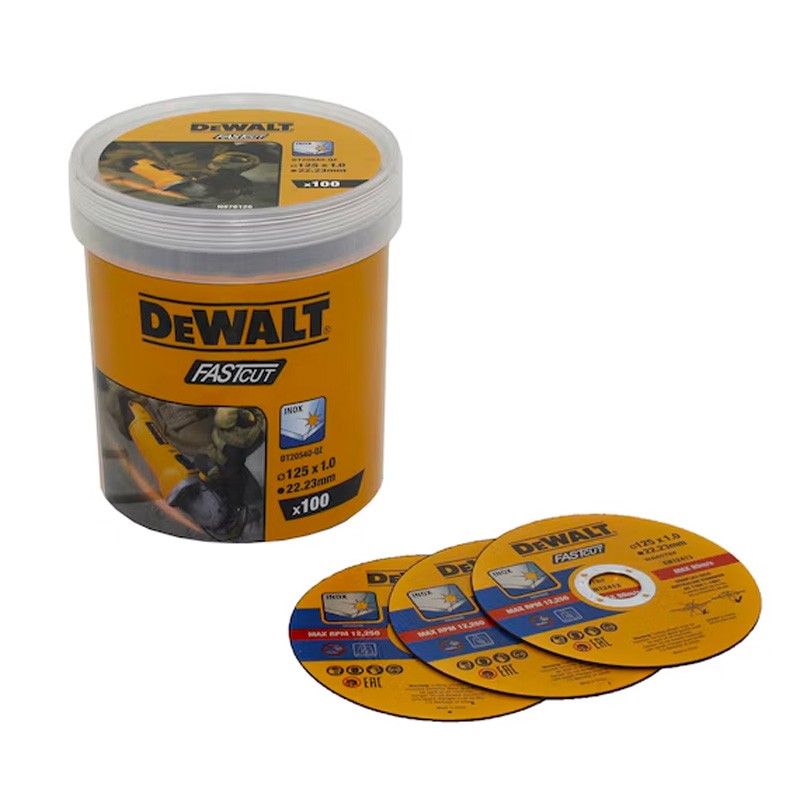 Disque à tronçonner Inox (100pcs) 125x1x22,23 mm DT20540-QZ DeWalt