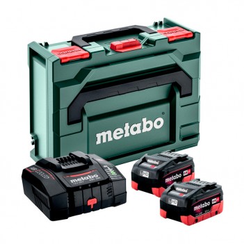 Set 2 Accus 18V LiHD 8.0 Ah + ASC 290 + metaBOX Metabo