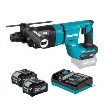 Marteau perforateur 3 fonctions XGT 40Vmax + 2 Accus 4Ah HR007GM201 Makita