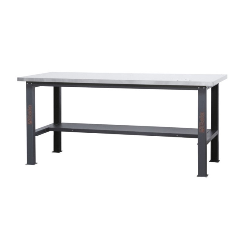 Werkbank Arbeitsplatte Edelstahl 2,1m C58BC-X2,1 Beta