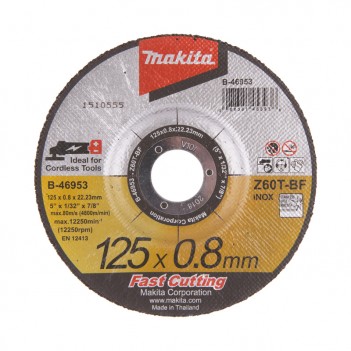 Disque à tronçonner pour acier/acier inox pour machines à accu 125/22,23 B-46953 Makita