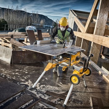 Scie à table Ø210mm 54V DCS7485N + piétement roulant DE7400 DeWalt