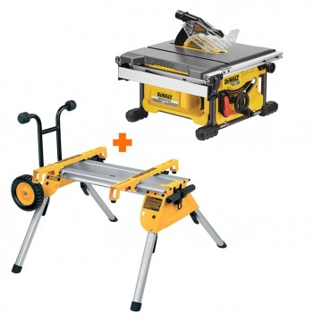 Tischsäge Ø210mm 54V DCS7485N + fahrbares Untergestell DE7400 DeWalt