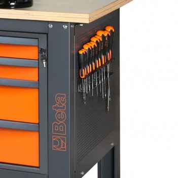 Perforierte Seitenwand für modulare Werkbänke C58BC, C58PFL Beta