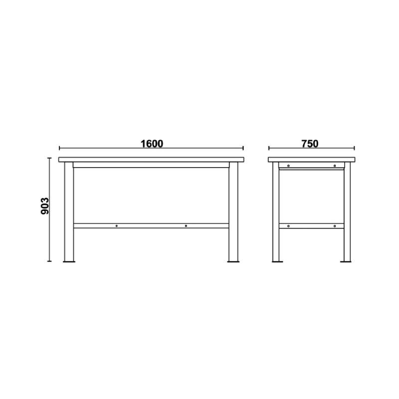 Werkbank Arbeitsplatte MDF 1.6m C58BC-X1.6 Beta