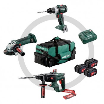 Set mit 3 Maschinen + Batterien und Ladegerät Combo Set 3.1 Metabo