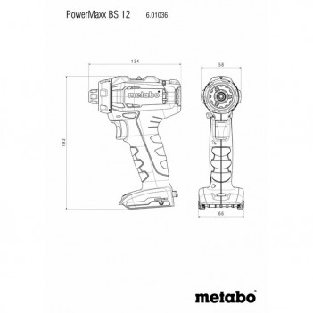Perceuse Visseuse 12V + Accu Powermaxx BS 12 Metabo