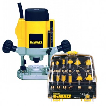 900 Watt Oberfräse + Set mit 12 Fräsern