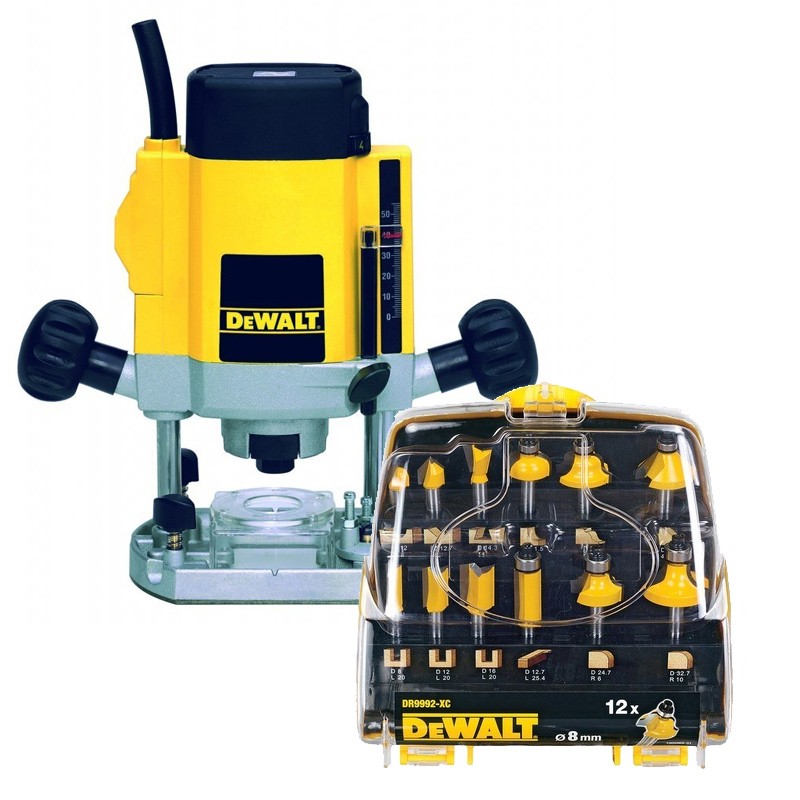 900 Watt Oberfräse + Set mit 12 Fräsern 900 Watt Oberfräse + Set mit 12 Fräsern