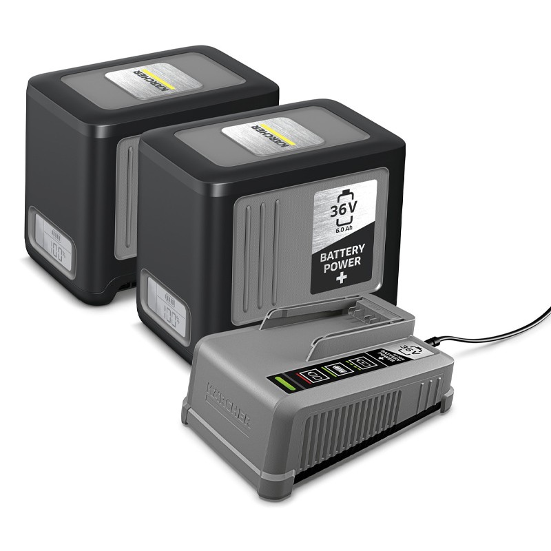 Set batterie 36V 6,0Ah + Chargeur rapide Power+ 36/60 Kärcher Set batterie 36V 6,0Ah + Chargeur rapide Power+ 36/60 Kärcher