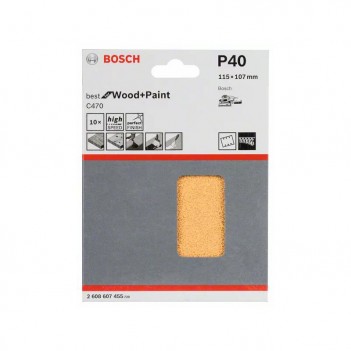 Papier de ponçage 115x107mm C470 Best for Wood and Paint Bosch
