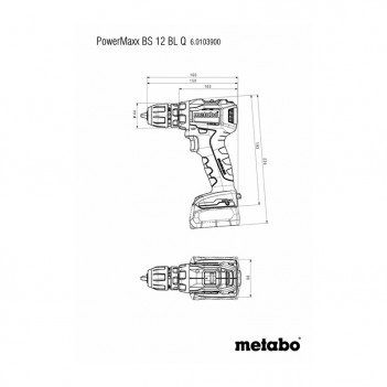 Perceuse Visseuse 12V + 2 Accus 2,0Ah Powermaxx BS 12 BL Q Metabo