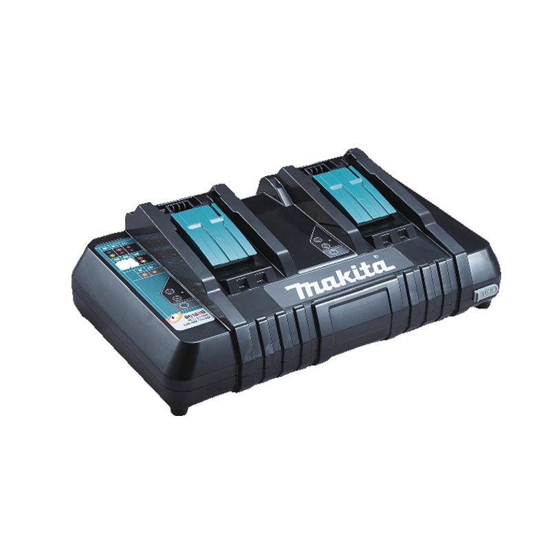 Chargeur rapide Double Li-Ion 14.4V - 18V DC18RD Makita Chargeur rapide Double Li-Ion 14.4V - 18V DC18RD Makita