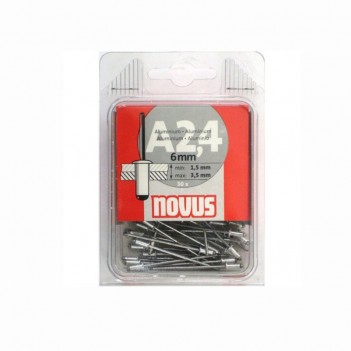 Blindniete A2,4 x L: 6 mm Alu Novus