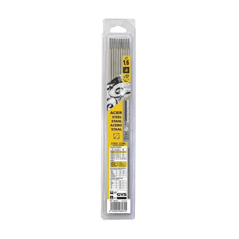 Électrodes rutiles / Baguette soudage brochable Gys Électrodes rutiles / Baguette soudage brochable Gys