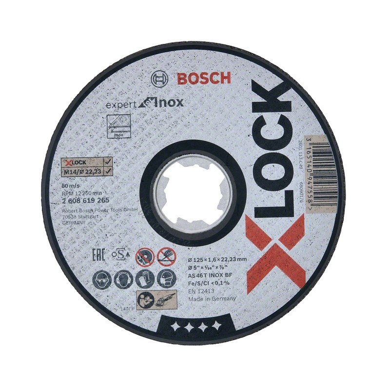 X-LOCK Trennscheiben Expert for Inox 125x1,6x22,23 mm Bosch X-LOCK Trennscheiben Expert for Inox 125x1,6x22,23 mm Bosch