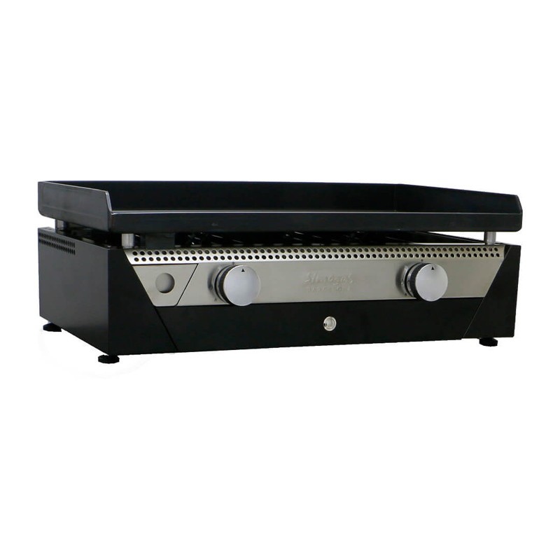 Plancha à gaz Noire Orange acier laminé Simogas