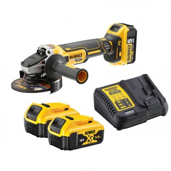 Akku-winkelschleifer 125mm 18V XR + 3 Akkus 5,0Ah DCG405P3 DeWalt