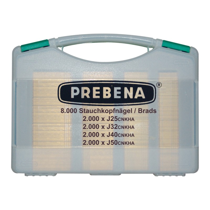 Coffret de clous pointes J CNK HA 25-32-40-50mm 8000pcs Prebena