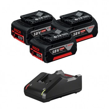 Set mit 5 Maschinen 18V + 3 Batterien + Tasche Bosch
